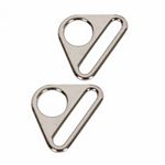 (2) Triangle Rings 1 1/2"Nickel By Annie