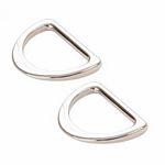 1" Flat D-Ring Nickel Set of 2 By Annie
