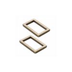1" Flat Rectangle Antique By Annie Set of 2