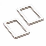 1" Flat Rectangle Nickel By Annie Set of 2