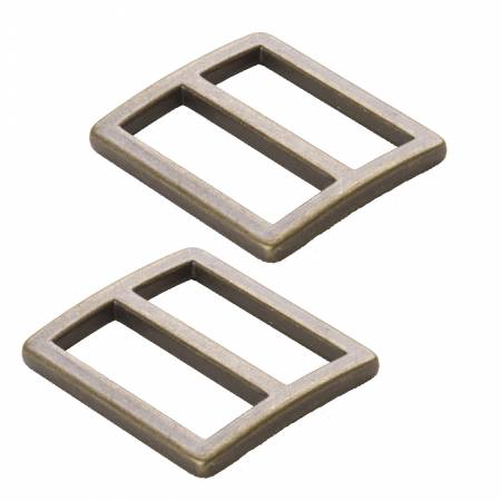 1" Flat Widemouth Sliders Antique Brass - Set of 2