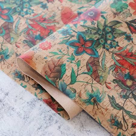 Rainbow Garden Cork 1/2 Yard x 25"