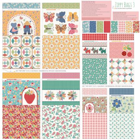 Prairie Home Zippy Bag Kit #3 with Matching Zippers