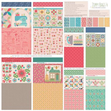Zipper Bag 4 - Farmer's Daughter Bag Panels With (8) Matching Zippers