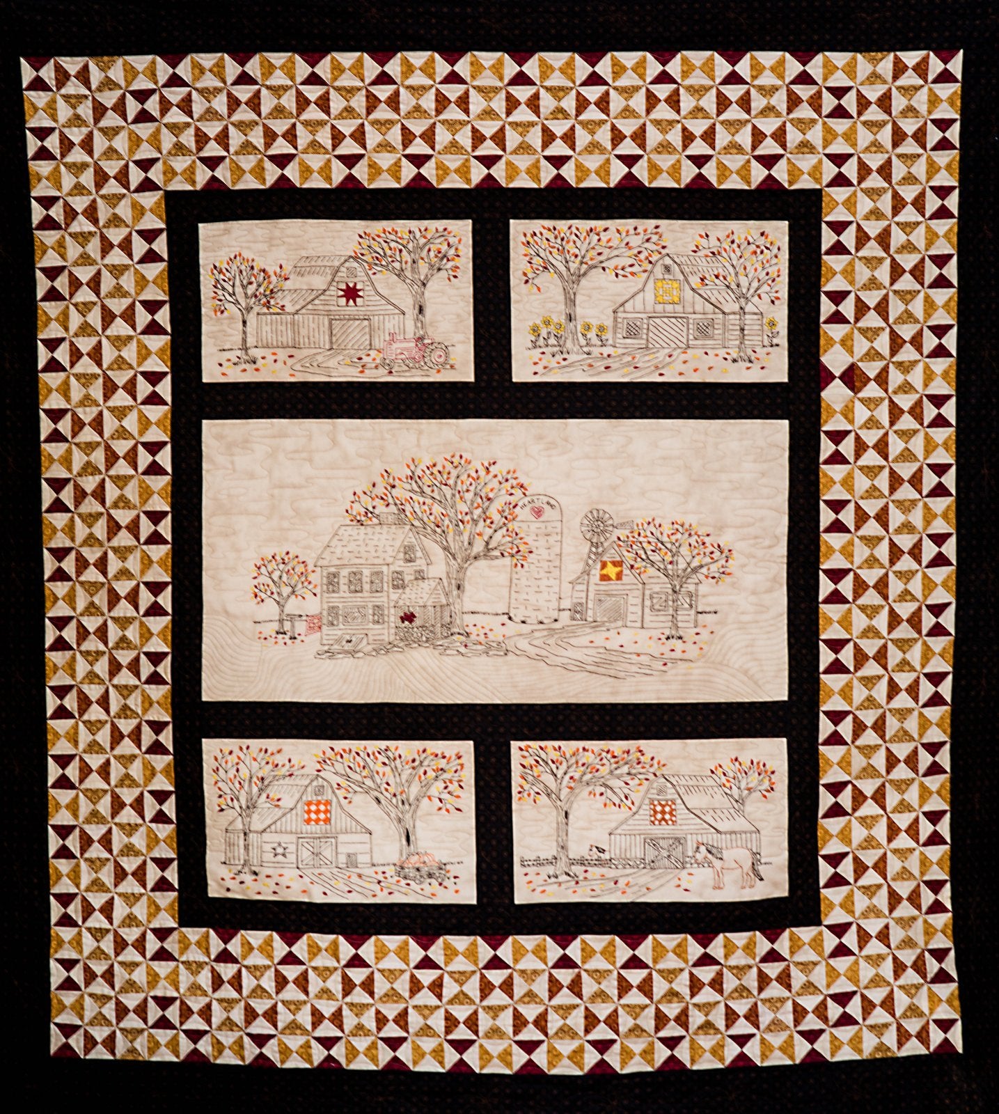 Heartland Barns Hand Embroidery Pattern