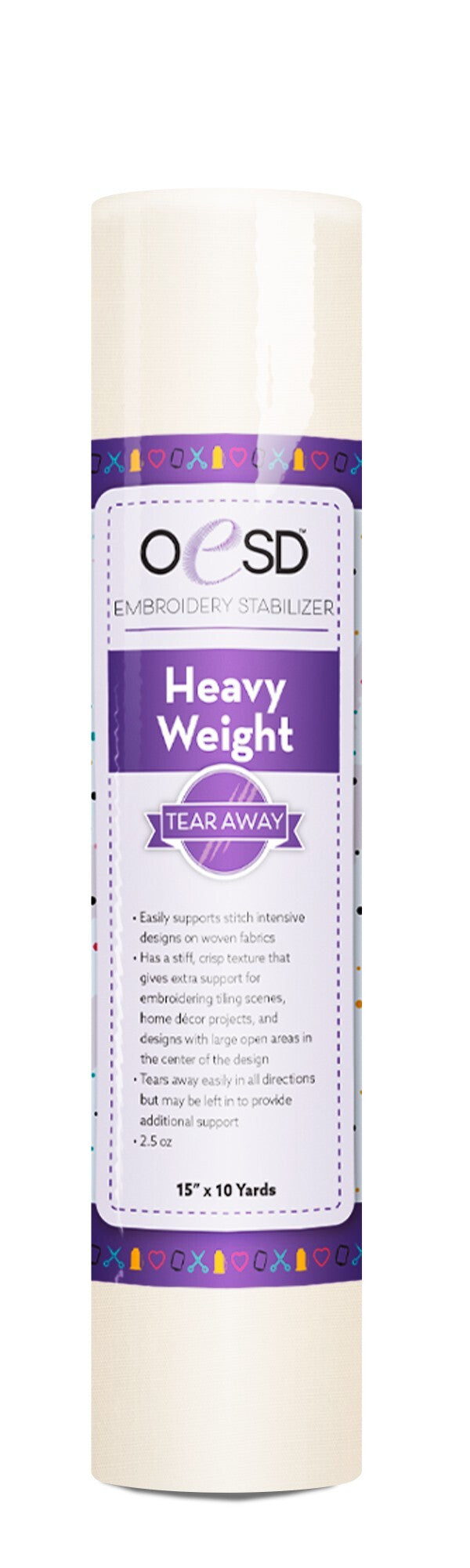 Heavy Weight Tear Away - White - 15" x 10 yds