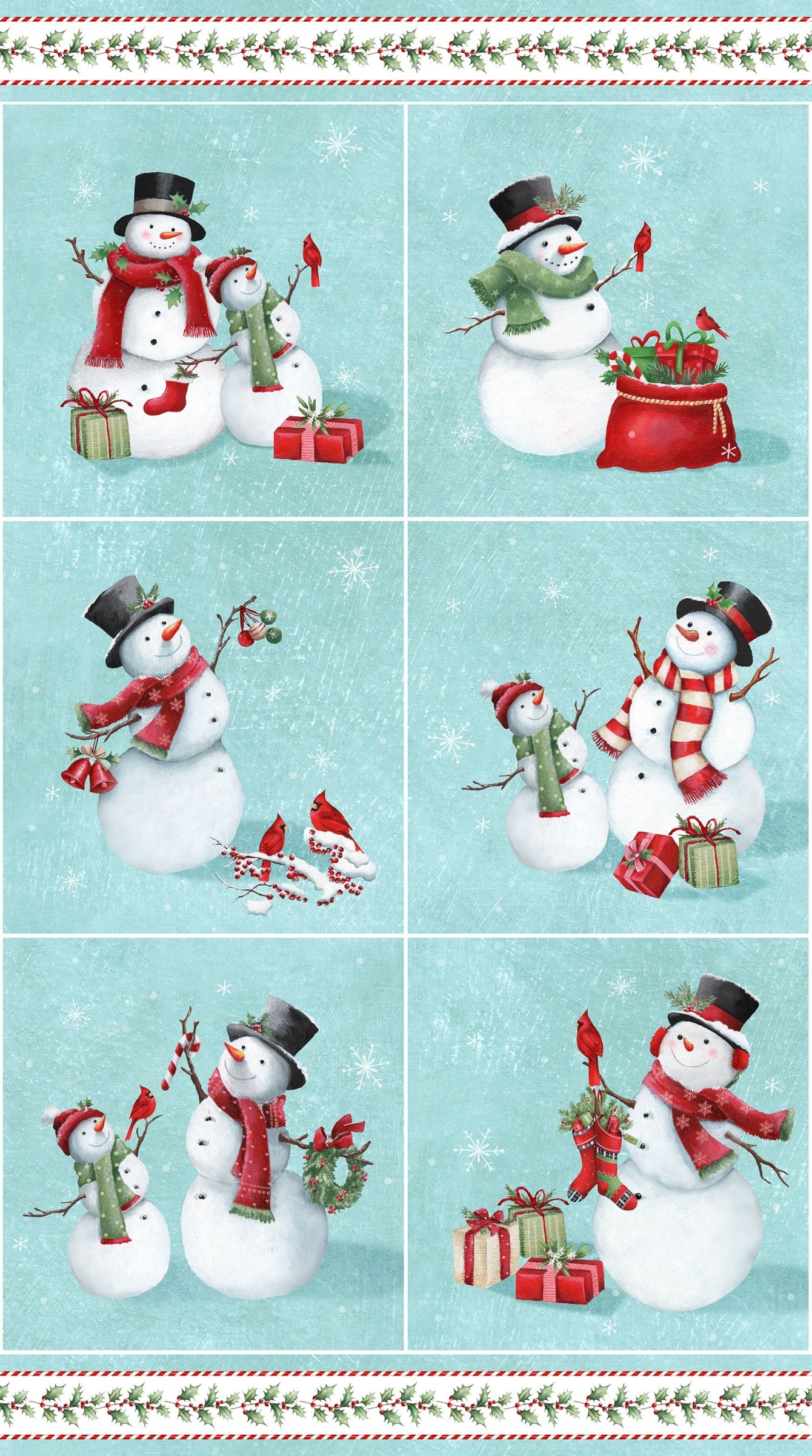 Holly Jolly 28812-64 Turquoise Multi