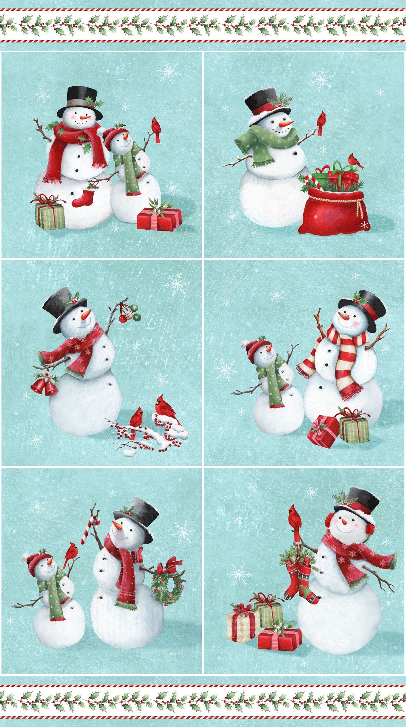 Holly Jolly 28812-64 Turquoise Multi