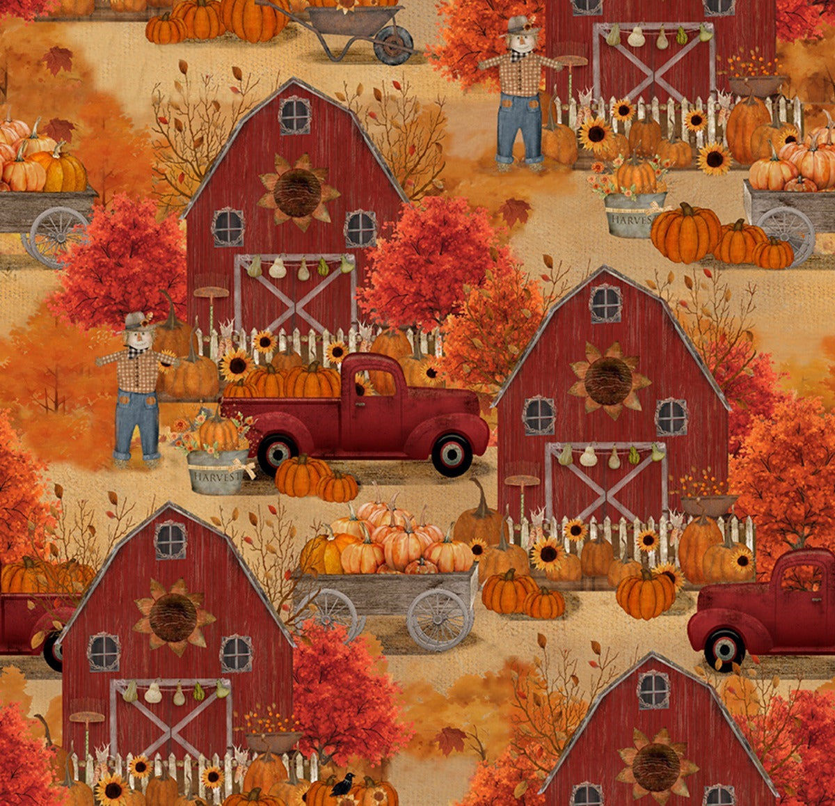 Homestead Harvest 24587- Tan Red Barn