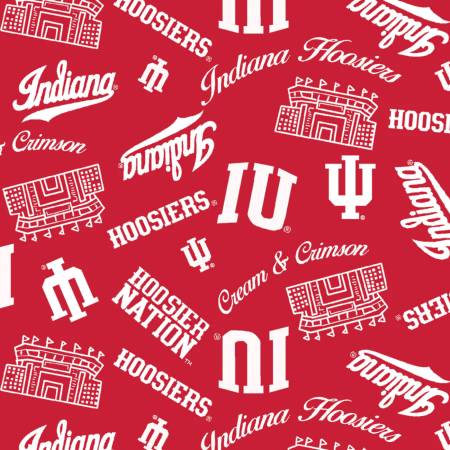 NCAA-Indiana Mini Stadium Logo Cotton IND1389