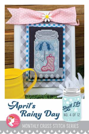 April's Rainy Day Shelf Life Cross Stitch Pattern