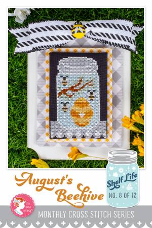 August's Beehive Shelf Life Cross Stitch Pattern