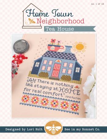 Home Town Neighborhood - Tea House Cross Stitch Pattern