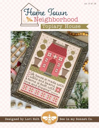 Home Town Neighborhood - Topiary House Cross Stitch Pattern