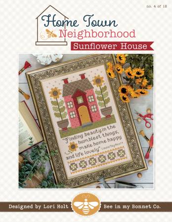 Home Town Neighborhood - Sunflower House Cross Stitch Pattern