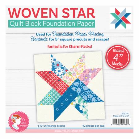 4in Woven Star Quilt Block Foundation Papers