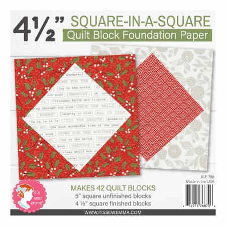 4 1/2" square in a square Foundation Paper