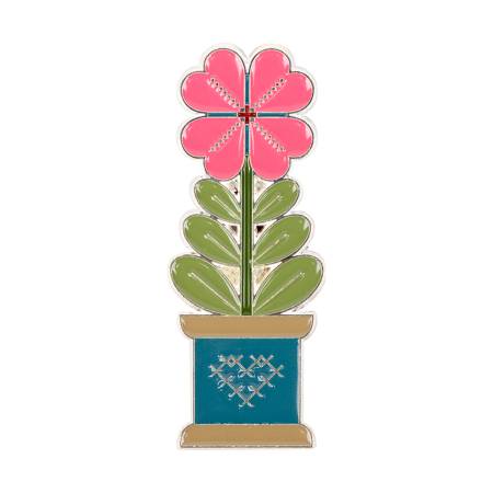Quilty Flower Enamel Needle Minder