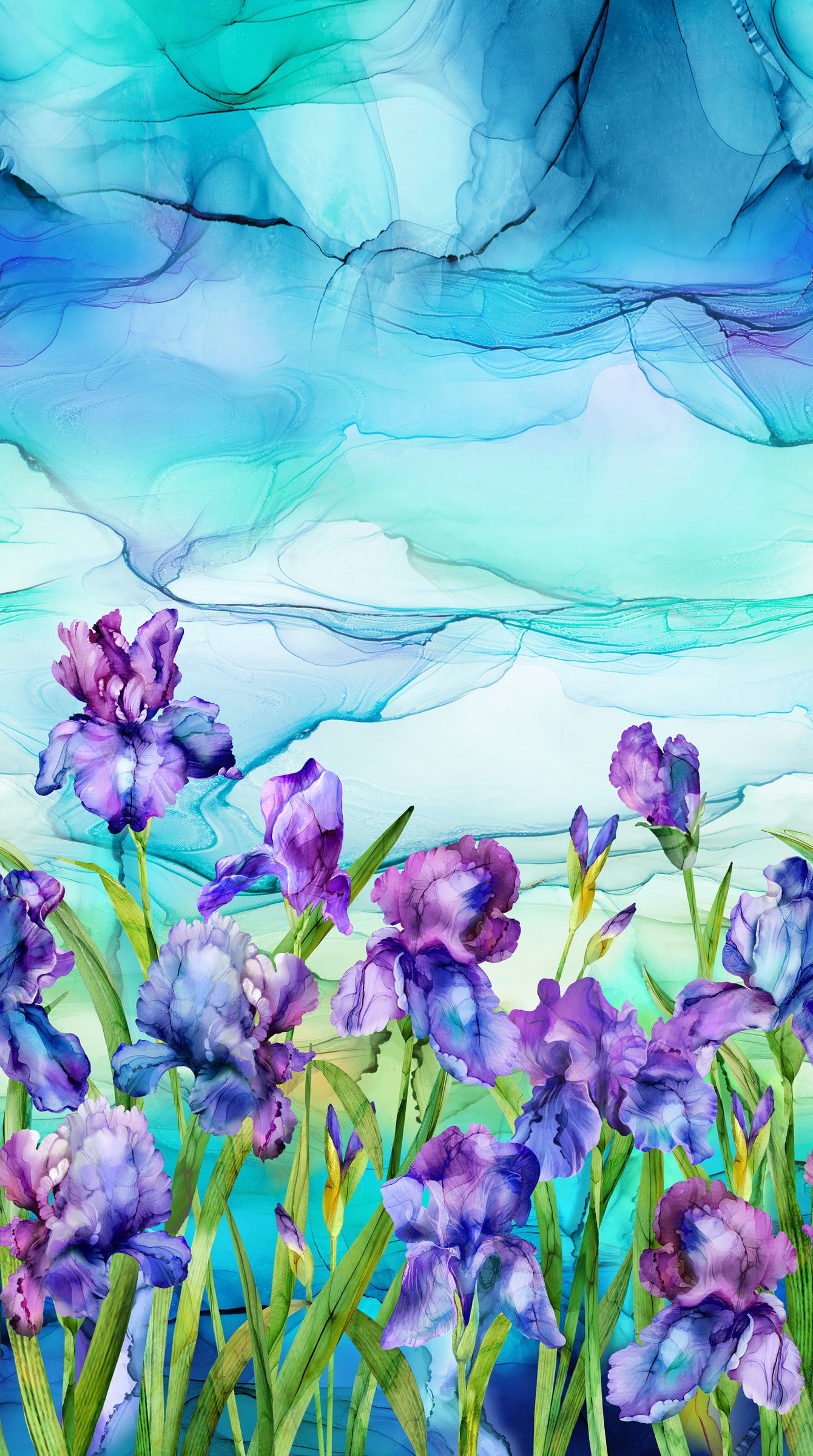 Infatuation DP28611-84 Purple Multi Floral Ombre