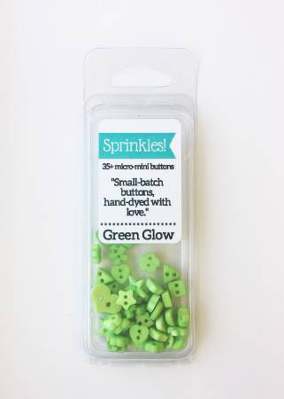 Sprinkles Micro-Mini Buttons Green Glow
