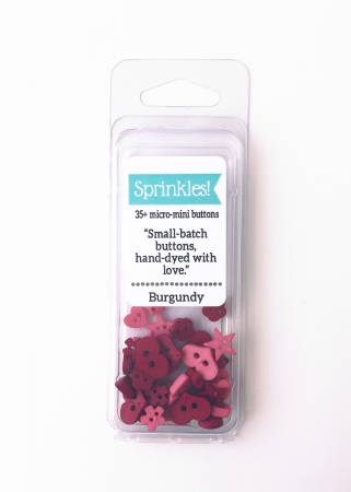 Sprinkles Micro-Mini Buttons Burgundy