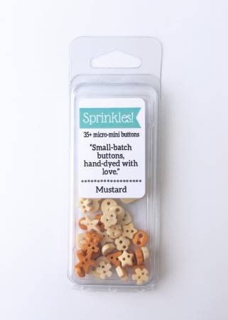 Sprinkles Micro-Mini Buttons Mustard