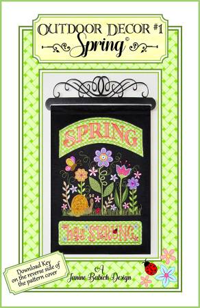 Outdoor Decor #1 Spring - Machine Embroidery