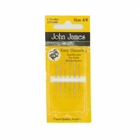 John James Easy Threading Hand Needles Size 4/8