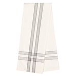 Tea Towel Cream Background Grey/Black Stripe 20" x 28"