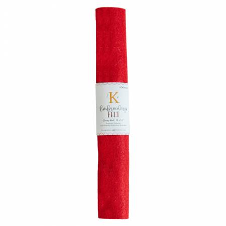 Kimberbell Emb. Felt Cherry Red