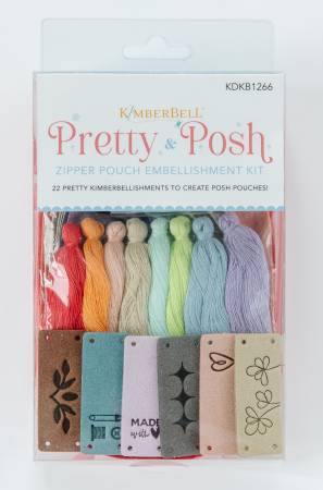 Pretty & Posh Zipper Pouches Machine Embroidery Embellish Kit