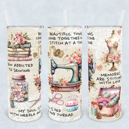 One Stitch at a Time Tumbler 20oz