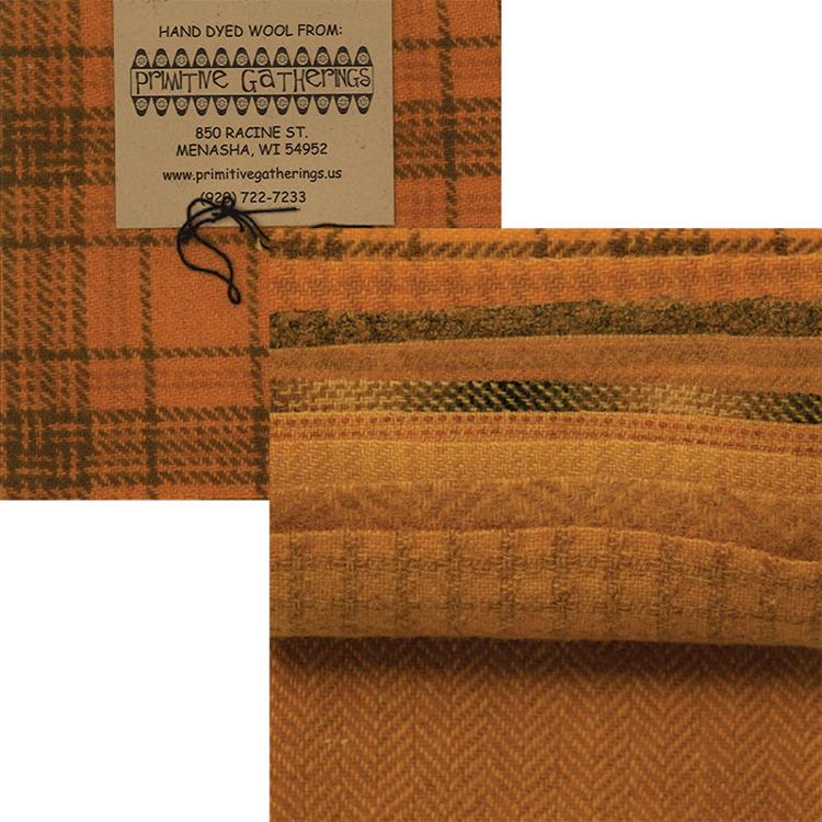 Primitive Gatherings Wool 5" Squares Squash