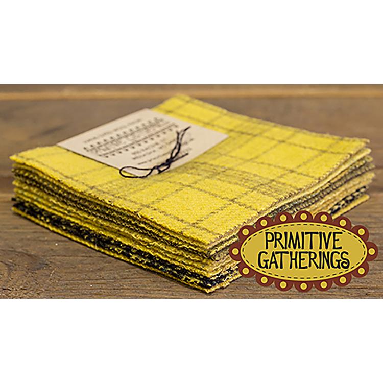 Primitive Gatherings Wool 5" Squares Gold Star