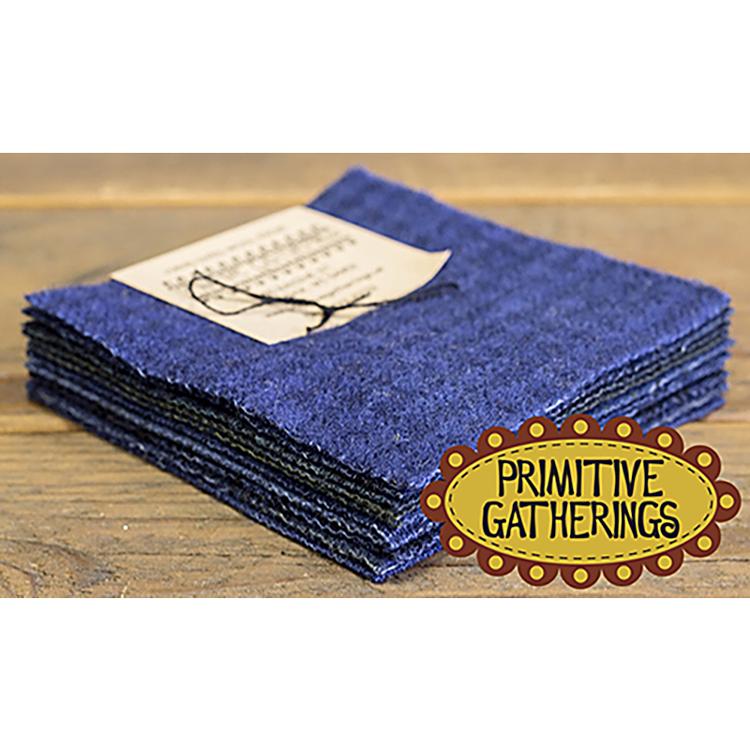 Primitive Gatherings Wool 5" Squares Navy