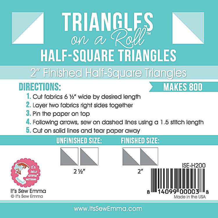 Triangle On A Roll Half Sq 2"