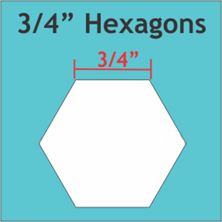 3/4" Hexagon English Paper Piecing Papers 750 count