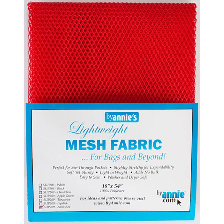 Atom Red Mesh Fabric 18" x 54"