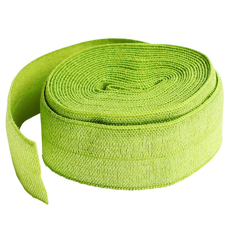 Fold-Over Elastic Apple Green