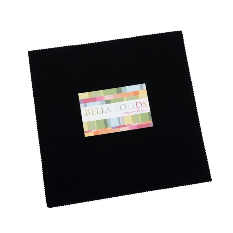 Bella Solids Layer CakeÂ® Black 9900LC 99 Moda Precuts#1