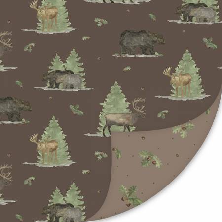60" wide Double Lush Velvet Let's Get Lost in the Woods