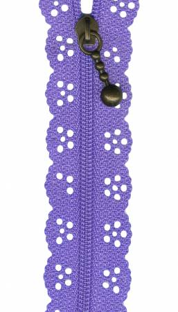 10" Lilac Lace Zipper