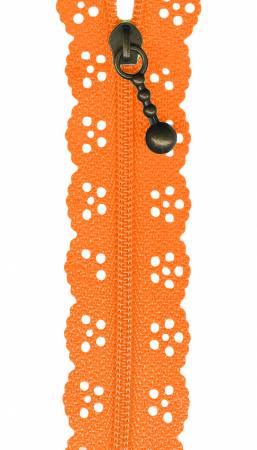 10" Orange Zipper Black