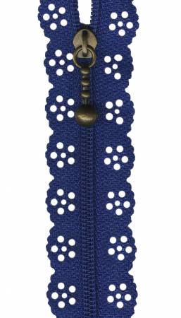 10" Royal Blue Lace Zipper