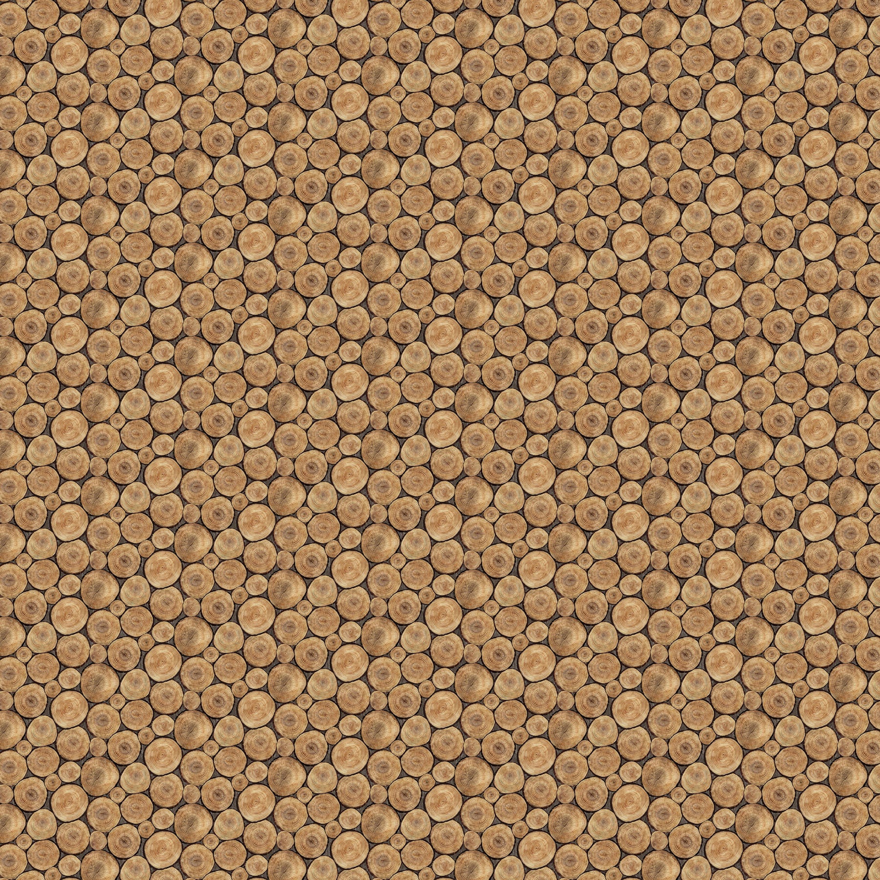 Lakeside Retreat DP28485-36 Crosscut Logs Brown Multi