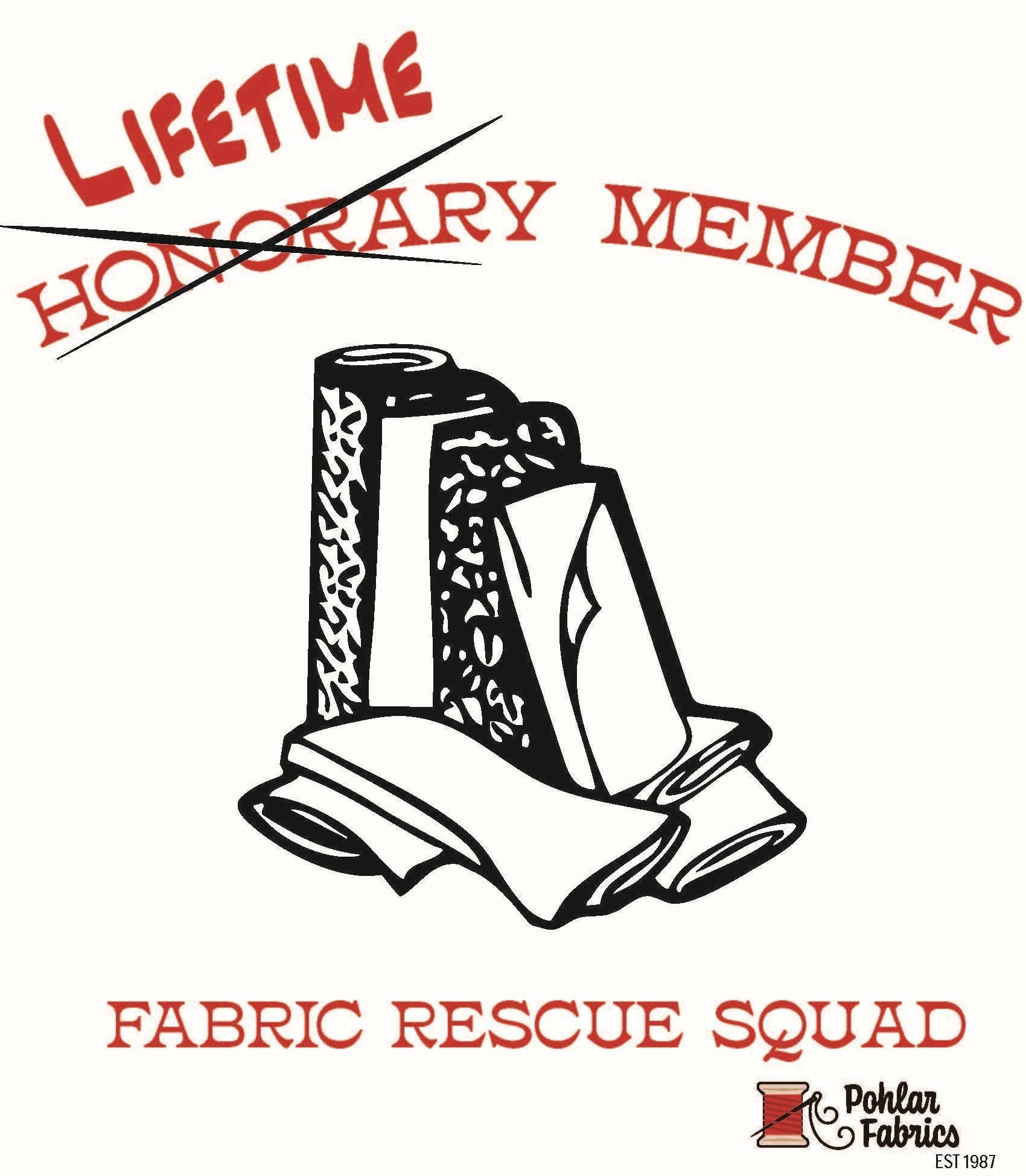 Lifetime Member Fabric Rescue Squad Sticker