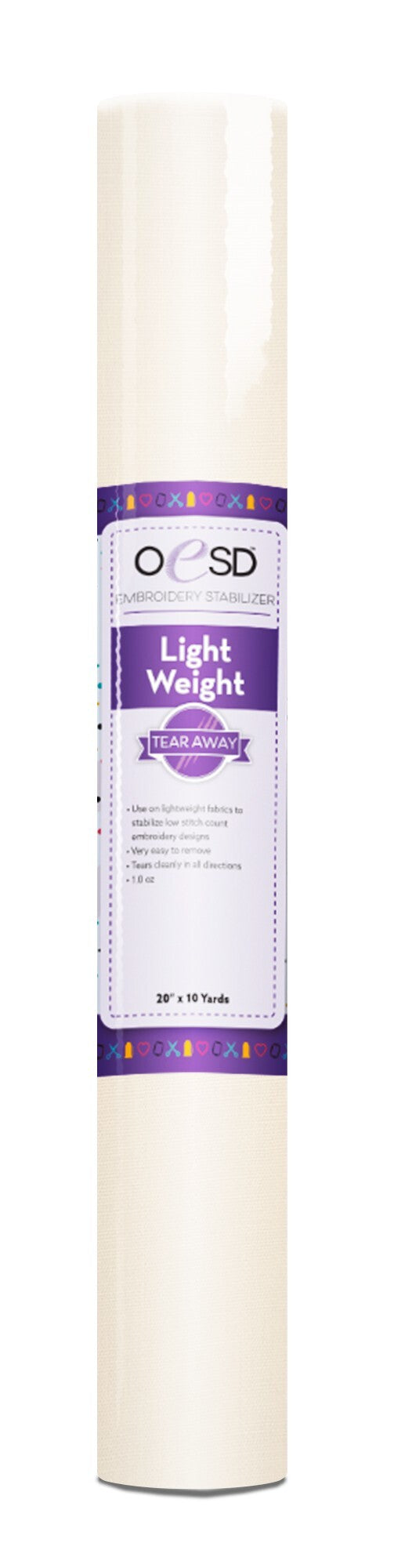 Light Weight Tear Away - White - 20" x 10 yds
