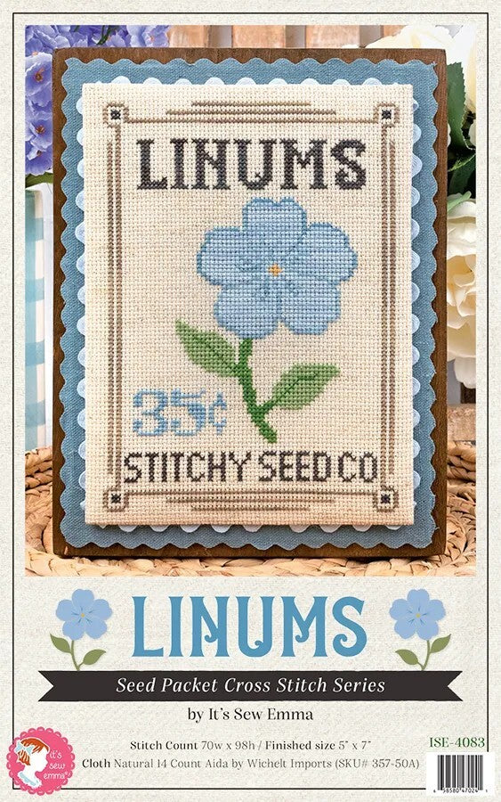 Seed Packet - Linums Cross Stitch Pattern