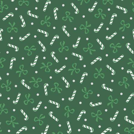 Merry Mix Metallic 11111M-G Green Candy Canes and Bows