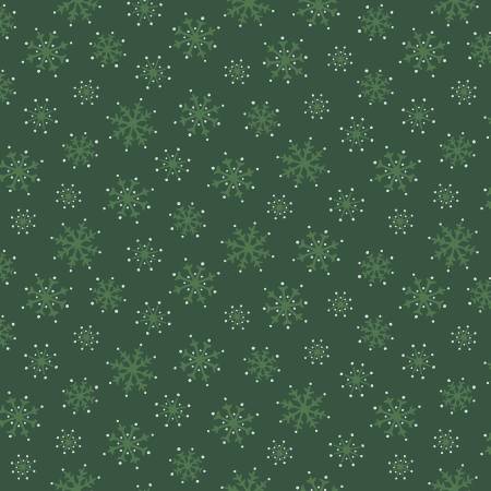 Merry Mix Metallic 11115M-G Green Snowflakes